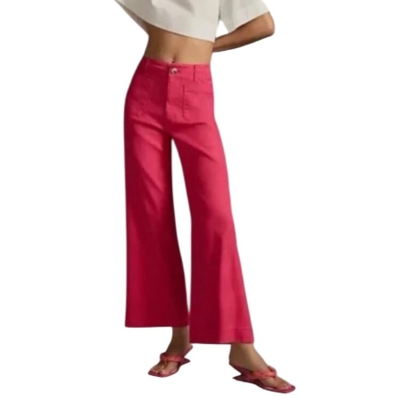 Anthropologie Pants - MAEVE by Anthropologie The Colette Beachy Linen Viscose Wide-Leg Pants- 27